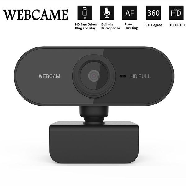 

webcams hd 1080p webcam mini computer pc webcamera with microphone rotatable cameras for live broadcast video calling conference work1