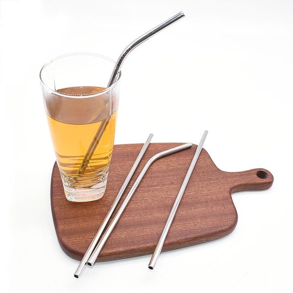 

3pcs colorful reusable 304 stainless steel metal drinking straws with cleaner brush for home mug bar party supplies jllykl