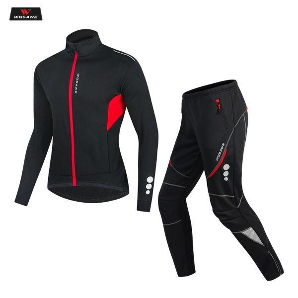 

wosawe motorcycle jacket set keeping warm fleece motorbike jacket skiing skate cycling moto motocross street riding suit