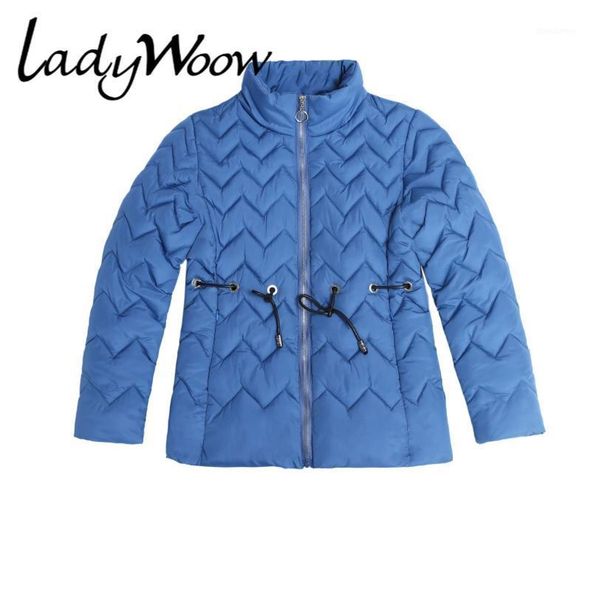 

2020 standing collar thin cotton padded jacket women short fashion large size slim light cotton padded jacket short women's coat1, Black
