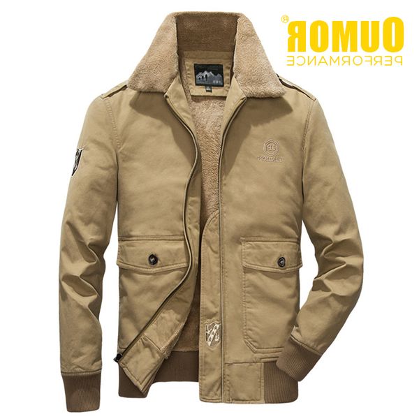 

oumor 2019 winter casual fleece military army cargo jacket brand outfit fashion warm thick pocket parkas men