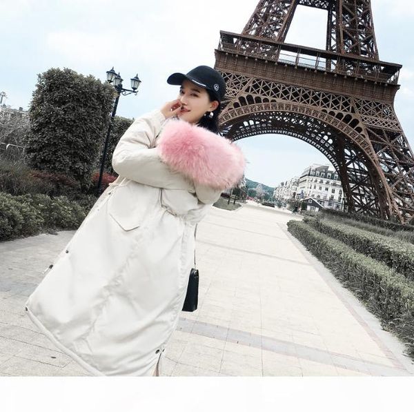 

winter holiday parkas fur hood warm puffy baggy parka coat cotton windbreaker jacket fashion outerwear streetwear drawstring women's pa, Black