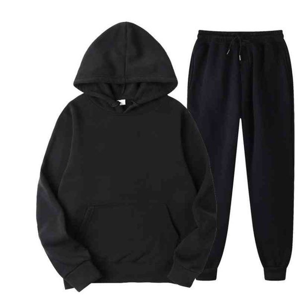 

brand men fashion sets tracksuit autumn men's hoodies + sweatpants two piece suit hooded casual male clothes tracksuits, Gray
