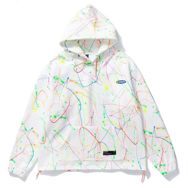 

autumn winter painting men hoodies skateboards outerwear fashion jacket 2021 mens hoodies, Black