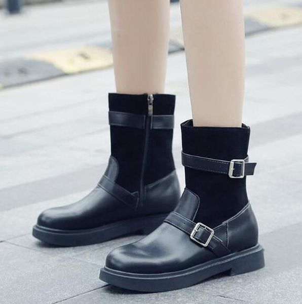 

ins martin boots female short tube new autumn and winter net red women's shoes wild korean ulzzang thin and thin boots, Black