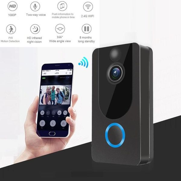 

doorbells wifi smart ip 1080p video intercom wireless doorbell with camera for apartment door phone bell ring ir alarm security
