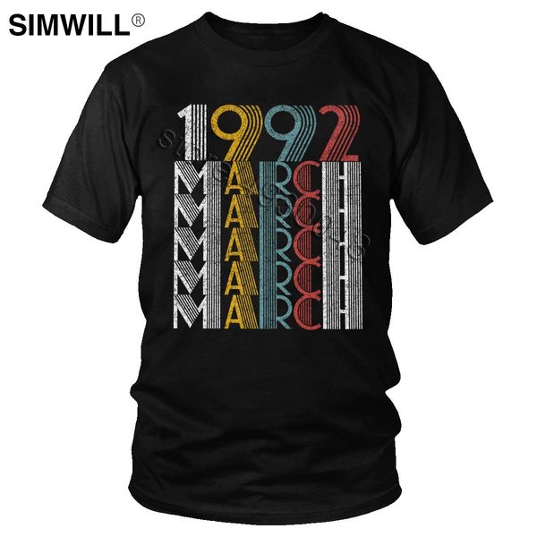 

sport men vintage march 1992 t shirt cute birthday gifts tees short sleeve pure cotton printing t-shirt round collar novelty clothing