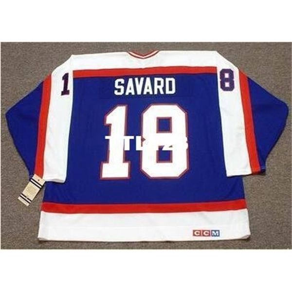 

421 #18 serge savard winnipeg jets 1982 ccm vintage away home hockey jersey or custom any name or number retro jersey, Black
