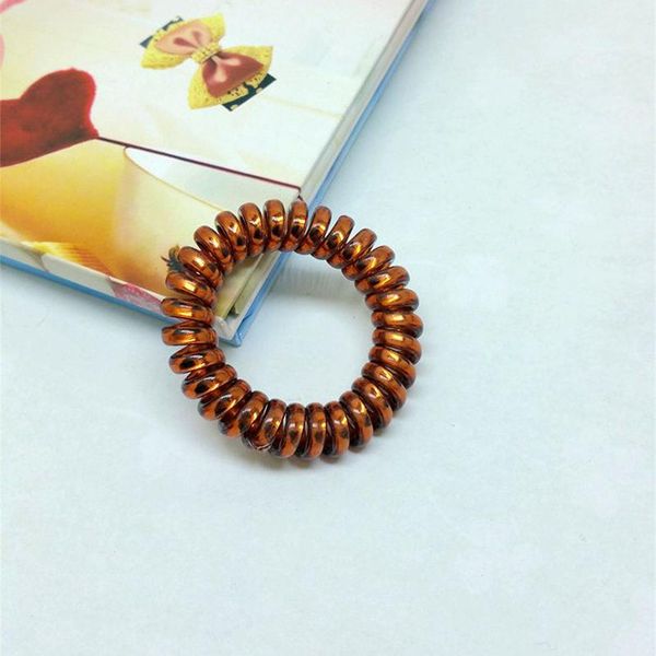 

4 colors 3.5cm accessories telephone cord phone plastic strap hair band rope ties headbands wmtnes bdesybag, Silver