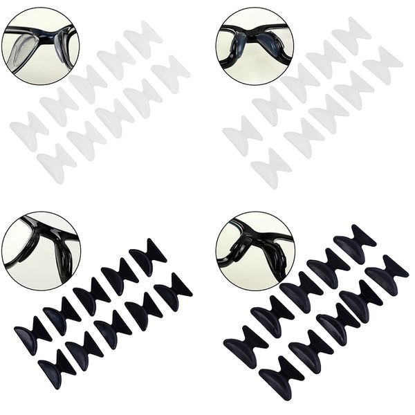 

useful 5 pairs/lot soft non-slip silicone nose pad for glasses eyeglasses sunglass black and white ing