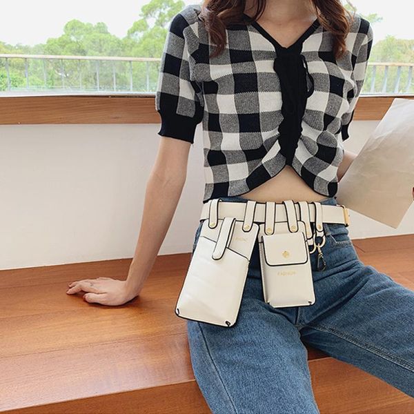 

waist bags bag for women 2021 fashion design belt crossbody chest girl fanny pack small phone shoulder strap bags1