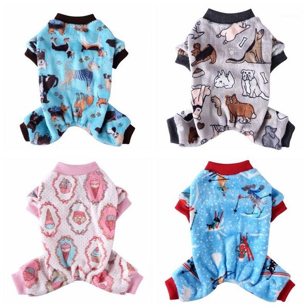 

pet cartoon dog jumpsuit soft pajamas comfortable dog clothes lovely pajamas for small medium dogs puppy jumpsuits1