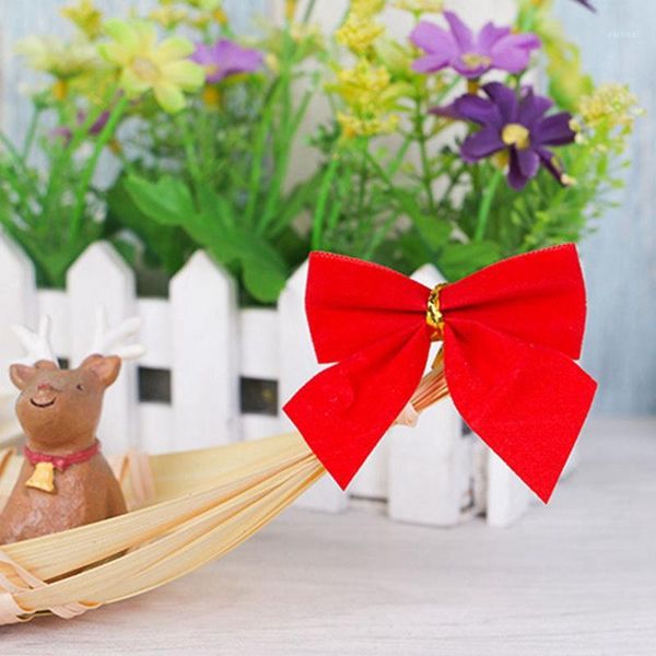 

christmas decorations 12 pcs/pack pretty bow tie tree ornaments pendant decoration baubles year for home1