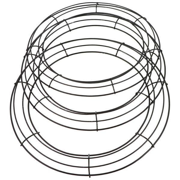 

3pcs iron flower wreath hoop iron frame decorative wreath loop home decor