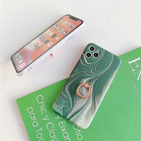 

flykylin finger ring holder marble phone case for iphone se 2020 11 pro max case silicone shell for iphone 8 7 plus wmtuqd yyysports