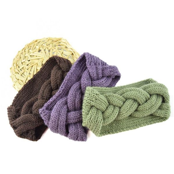 

q 2020 fashion cross twist headband handmade weave knitted hairbands elastic hair band turban wide size headwear women qylgwl