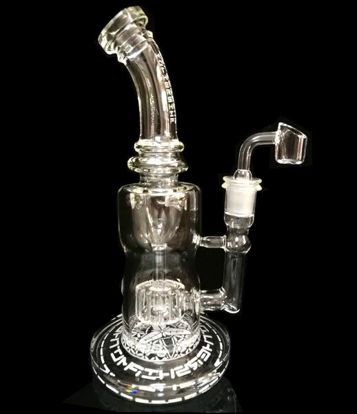 regalo per ragazze tiktok Bong in vetro Torus super spesso Torus Recycler vetro per fumatori Bong per pipa ad acqua favolosi rig dab per uova in vetro Narghilè 14,4 mm Giunto