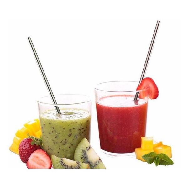 

drinking straws eco-friendly straight metal drinking straw stainless steel reusable straws for beer fruit juice drink lin2604 5tppp