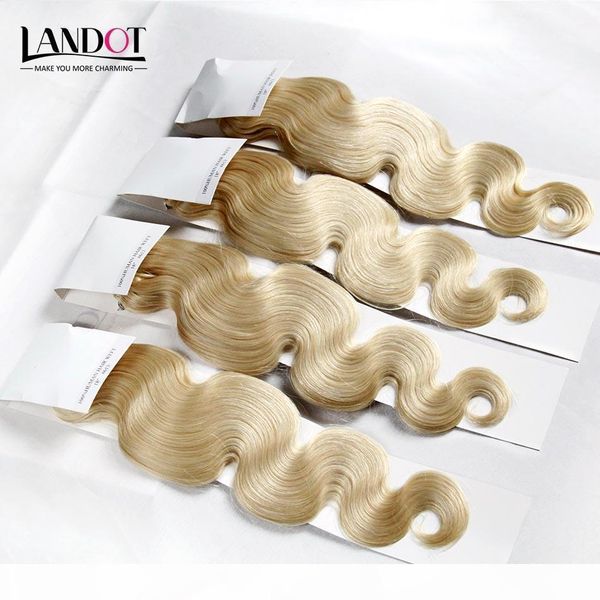 

eurasian body wave virgin hair grade 8a color #613 bleach blonde human hair weaves bundles remy extensions 3 4pcs lot 12-30inch double wefts, Black
