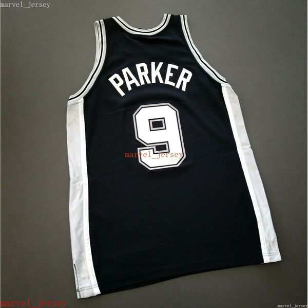 Personalizado costurado Tony Parker Jersey 911 Remendo XS-6XL Mens Mens Retrocedores Basquetebol Jerseys Barato Homens Mulheres Juventude