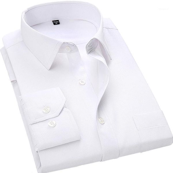 

men's business casual long sleeved shirt white blue black smart male social dress shirt plus 4xl 5xl 6xl 7xl 8xl large size1, White;black