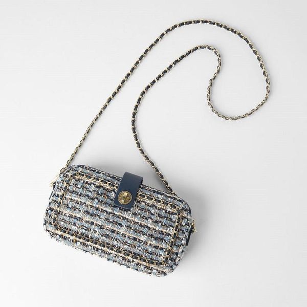 

shoulder bags fairyland splicing soft cloth single cross link chain fashionable and versatile small xiangfeng women's bag