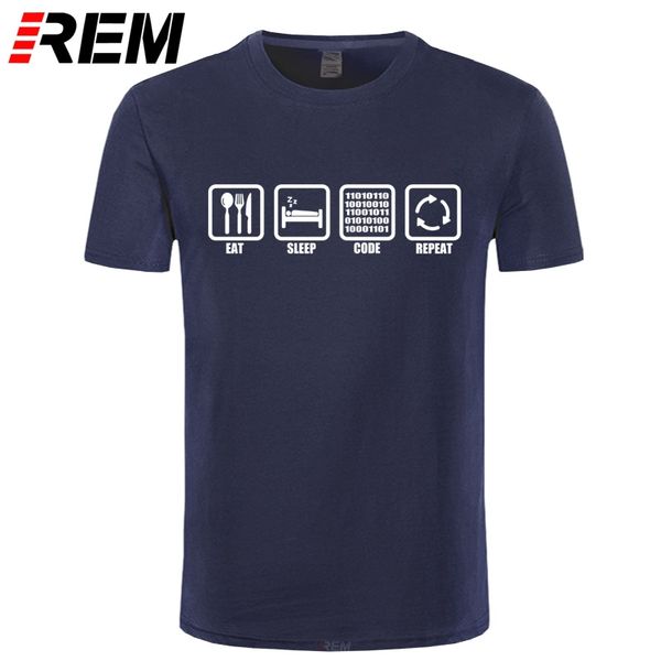 

rem eat sleep code repeat gift for geek programmer hacker tshirt short sleeve camiseta sport hooded sweatshirt hoodie men t shirt
