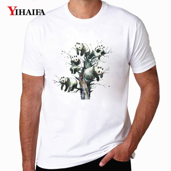 

yihaifa painted colorful panda tree printed graphics tees short sleeve casual mens streetwear tee hooded sweatshirt hoodie men t shirt