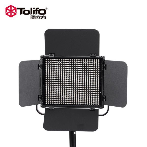 

tolifo led video lighting hs-600mb with remote control digital display barndoors ultra bright for video pgraphy, cri95