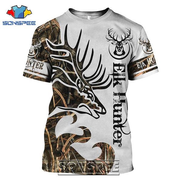 

deer hunting animal boar duck hunter camouflage 3d print shirts anime funny horror men clothing