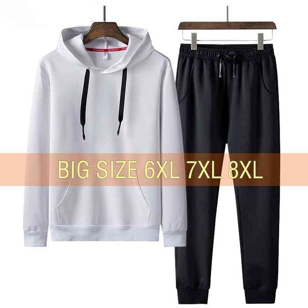 

men hoodie 5xl 6xl 7xl 8xl overalls tracksuit set sweatshirts 2020 pants casual hoodies pullovers street black hoody streetwear, Gray