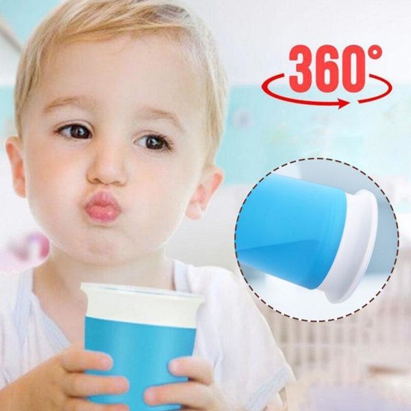 

modern useful children feeding baby learning safe spill 360 degree training drink cup bottle with handles 7h0570 11