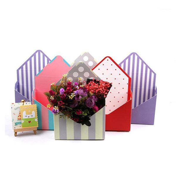 

6pcs mini envelope type box creative korean flower bouquet floral hand-folded gift box valentine's day flower1