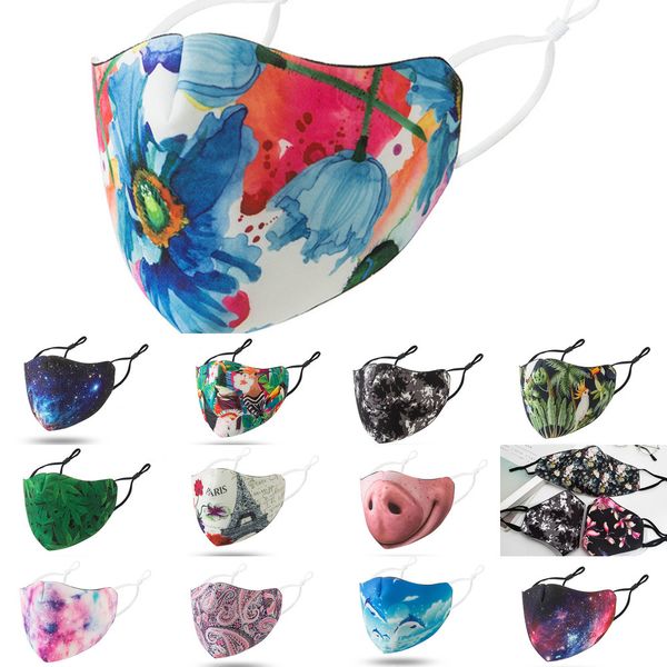 

designer black face masks dust anti smog dustproof breathable washable reusable mask adjustable ear buckle facemasks 1 npnn9