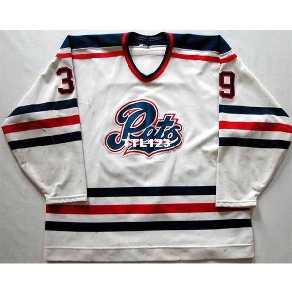 

real men real full embroidery #39 1996 curtis tipler regina pats game worn hockey jersey or custom any name or number jersey, Black