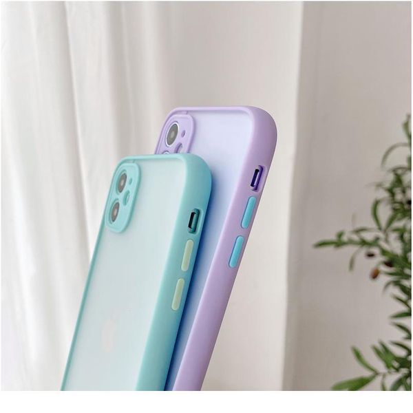 

sile matte bumper phone case for iphone 12 11 pro xr x xs max mini 6s 6 8 7 plus se2 tra wmtqax
