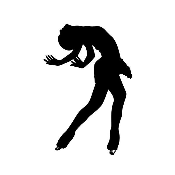 

9.5*14.1 fashion sport skating girl vinyl car styling stickers decals c16-2175