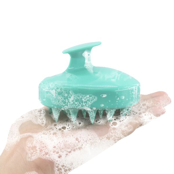 

comb handheld 5 colors silicone scalp shampoo massage brush washing comb shower head hair mini head meridian massage wide tooth