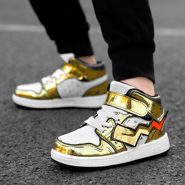 

casual children leather sports kids for sport shoes fashion aututmn sneakers boys girls brand 2020 new, Black