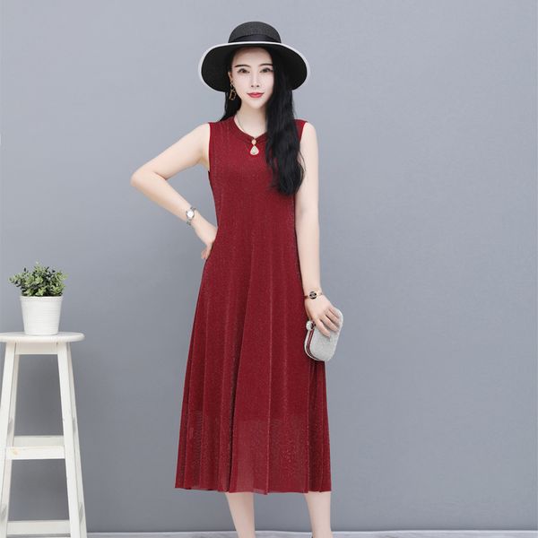 

2021 new new women casual solid summer dresses slim sleeveless holiday dress evening party beach dresses sundress sjk8, Black;gray