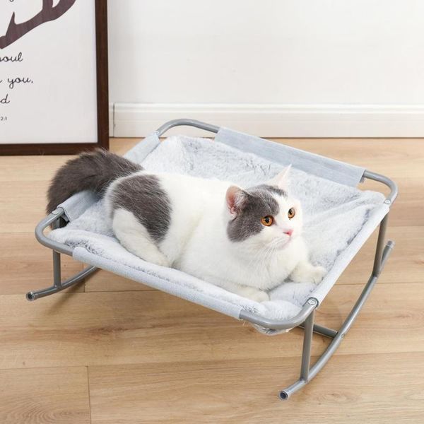 

cat beds & furniture bed pet hammock rocking chair rolling cradle swing toy for easy assemble cute sleeping house products