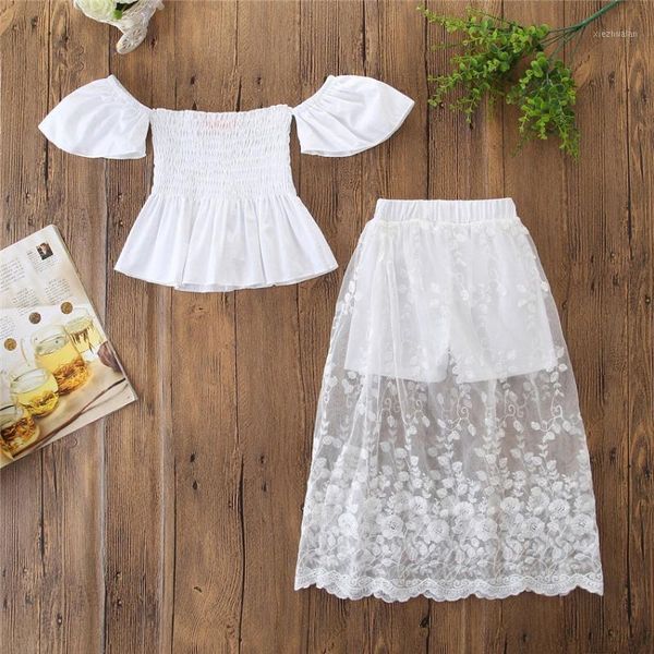 

clothing sets 5135 ruffles lace princess summer baby girl set conton t-shirt + short wholesale child girls clothes1, White