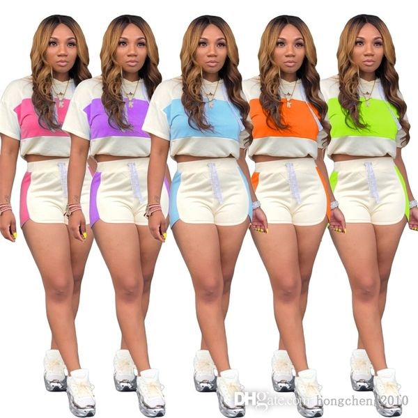 

2022 women tracksuits fashion splicing hoodies drawstring shorts set summer 2 piece yoga pants outfits ladies casual clothing, Gray