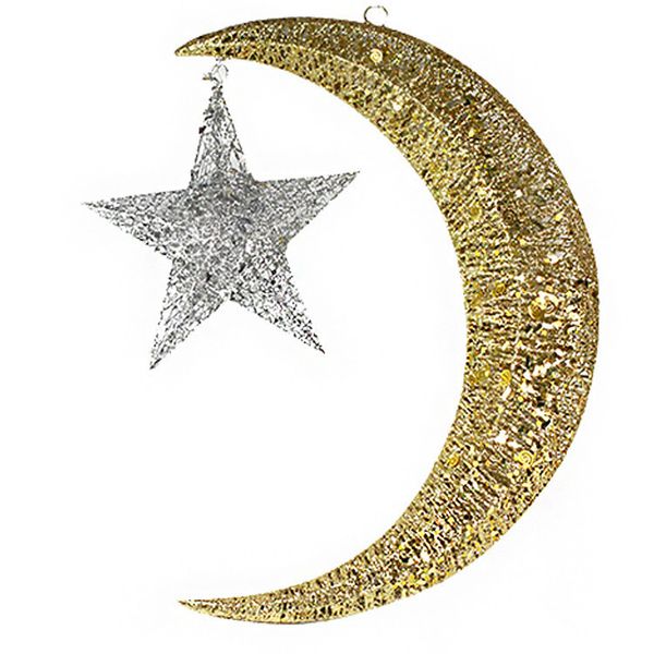 

comfortable metal christmas star shape design new moon decorations for gifts