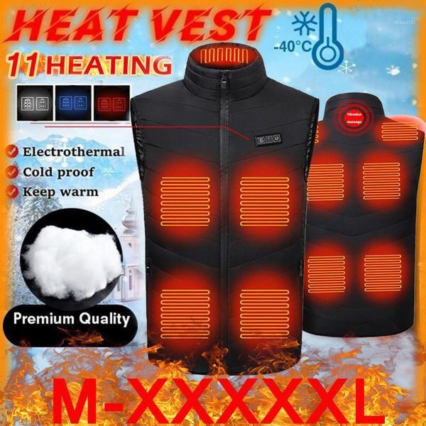 

outdoor t-shirts heated fashion casual jacket electric heating suit for cycling skiing and fishing solid color sleeveless jacket1, Gray;blue
