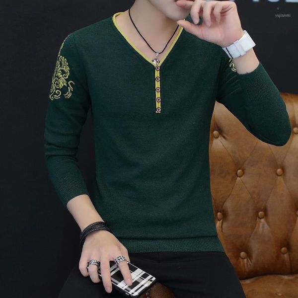 

autumn winter men's cotton sweater fashion v-neck long sleeve sweater1, White;black