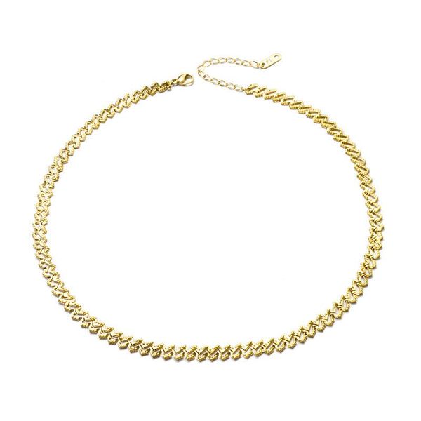 

new fashion gold color stainless steel chain necklaces for women christmas gift 6mm geometric chokers ing, Silver