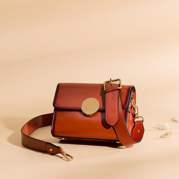 

women saddle bags independent design split leather single shoulder square bag crossbody bag ing