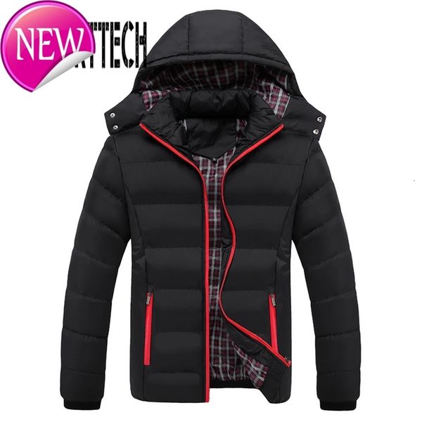 

new winter jacket men fashion thermal hooded down parkas male casual down jacket men winter warm coat plus size m-5xl, Black