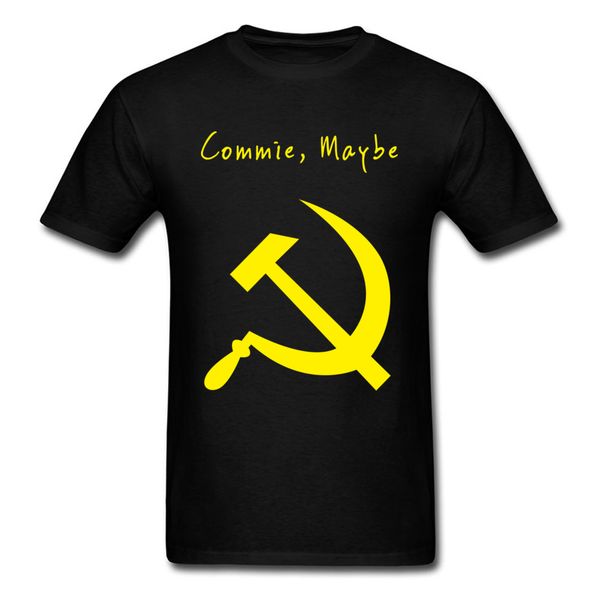 

simple style t shirt commie maybe black yellow color casual summer humor saying t shirt students & tees sport hooded sweatshirt hoodie